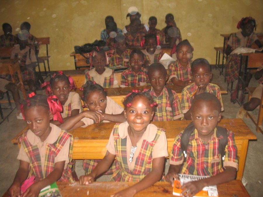 Children from the St. Michel School in Saltadere, Haiti.