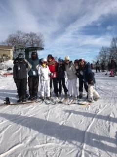 KTR and friends pose for a picture before taking off for a ski sesh. 
Courtesy of Marina Reilly.