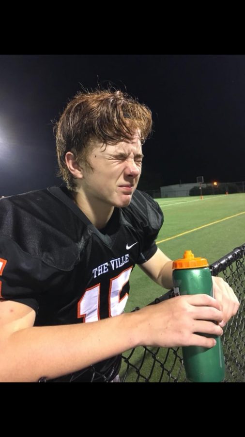 James Tanner after having received a concussion in a JV football game.
