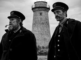 An image from the upcoming film The Lighthouse, starring Robert Pattinson and Willem Dafoe.