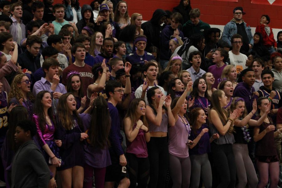 Charlottesville High School student section during a 2020 Basketball Game 