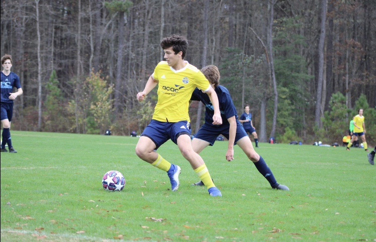 Graham Lenert, a CHS junior currently going through his commitment process, defending for his team, Skyline Elite