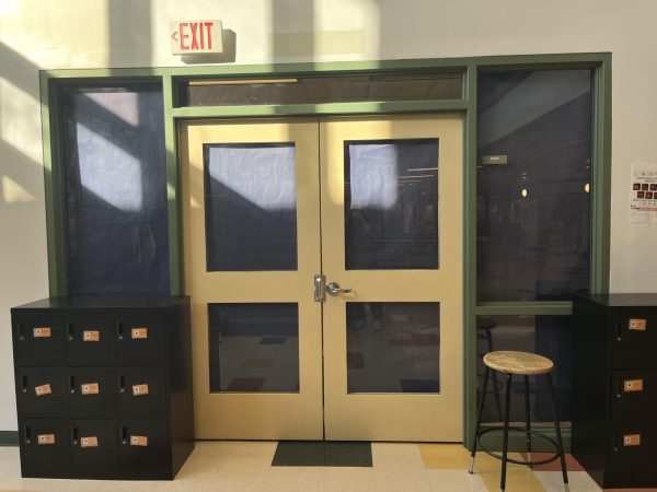 The new In-School Behavioral Intervention Room post-CCS reset includes lockers outside of its entrance.
