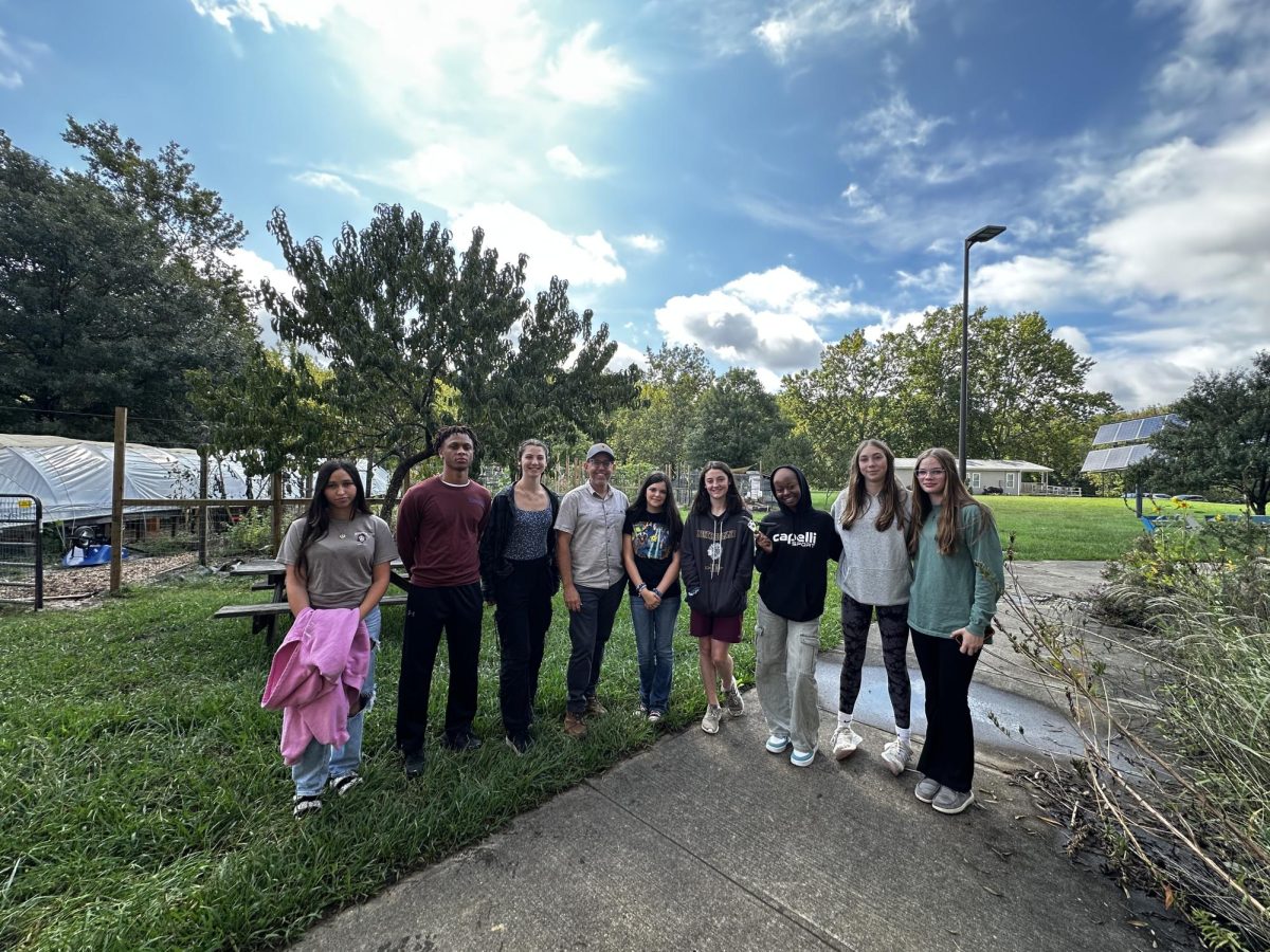 5th period Urban farming class outside.