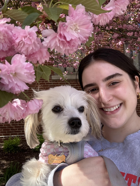 Ms. L with her dog, Hermione.