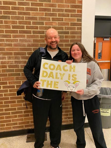 Mr. Daly with a fan after a game.
Photo: Zoe Kershner
