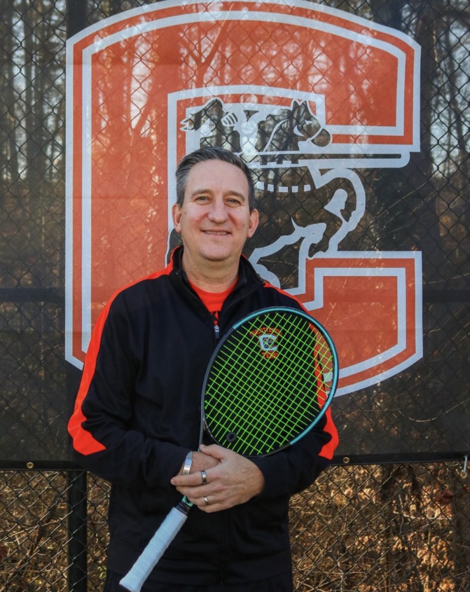 Picture of Coach Neal on the CHS Tennis Courts